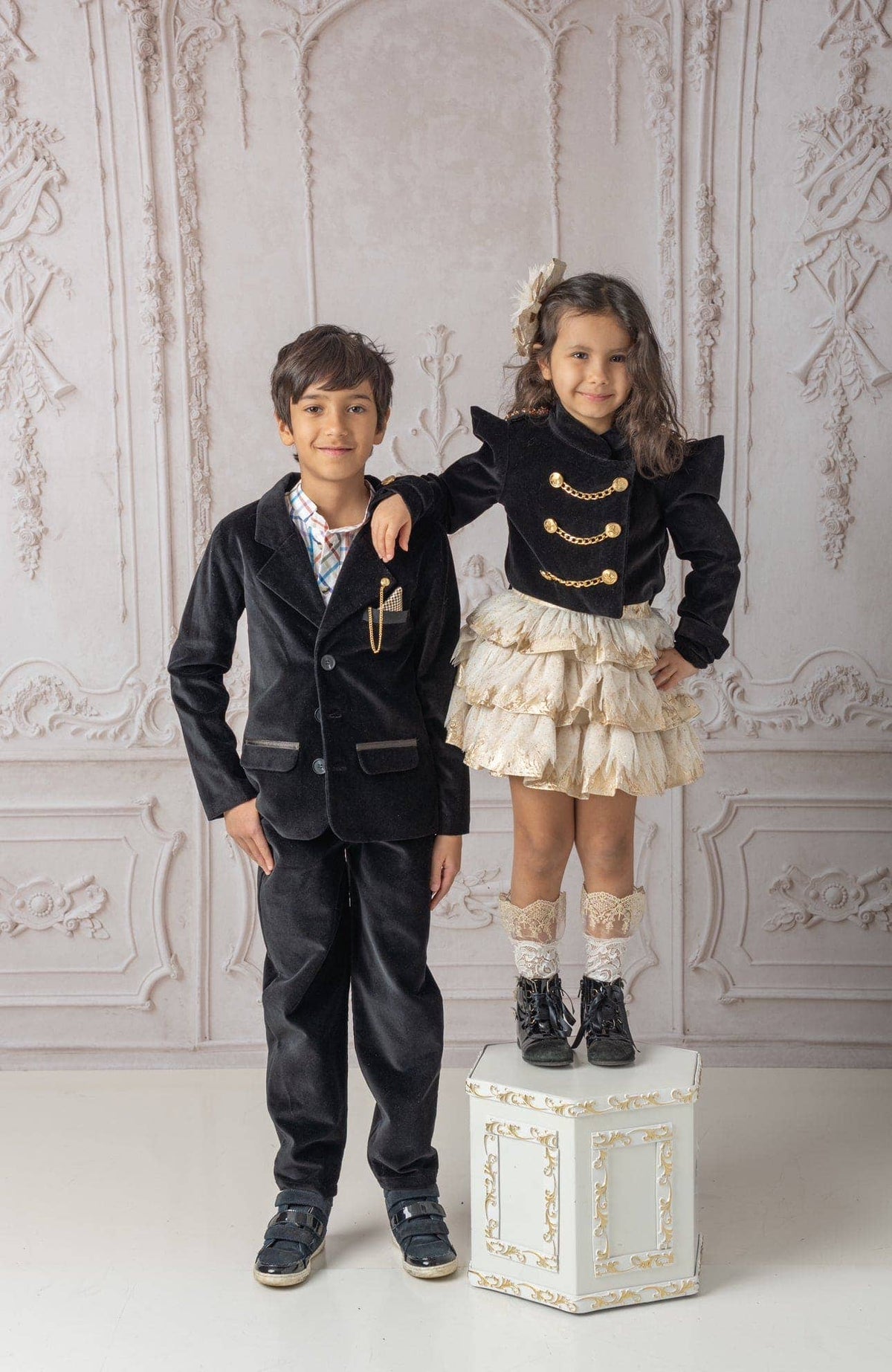 Black Velour Boy's Blazer
