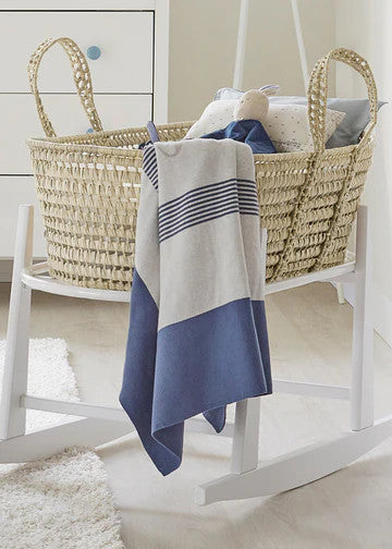 Blue Jacquard Blanket