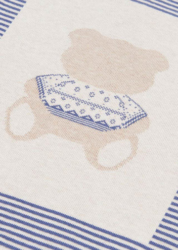Blue Jacquard Blanket