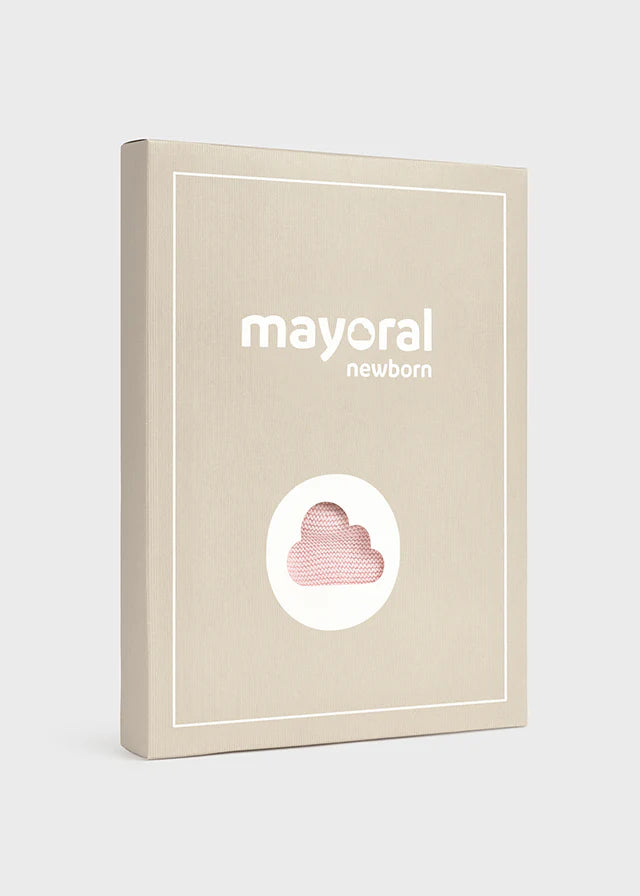 Mayoral Baby Knit w Hat - Cuarzo Pink