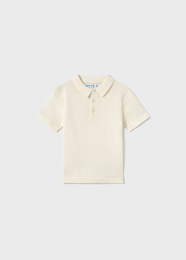 Mayoral- Cream Short Sleeve Boy Polo