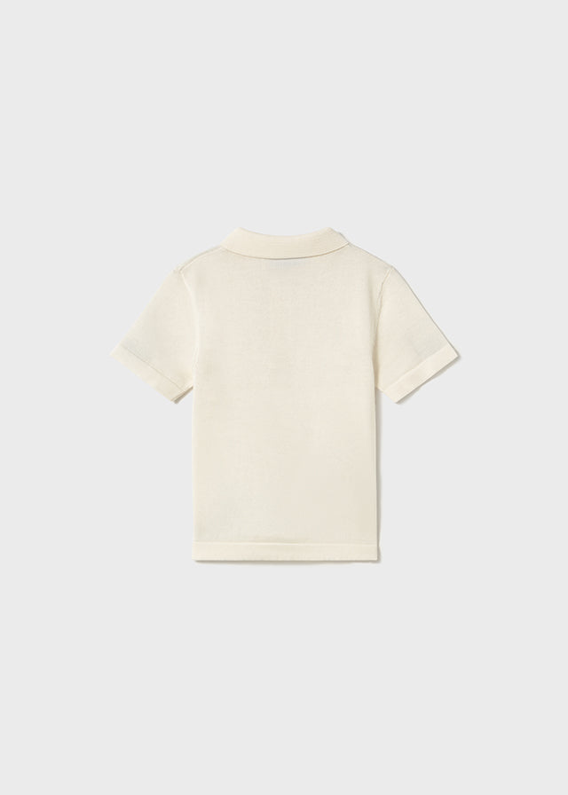 Mayoral- Cream Short Sleeve Boy Polo