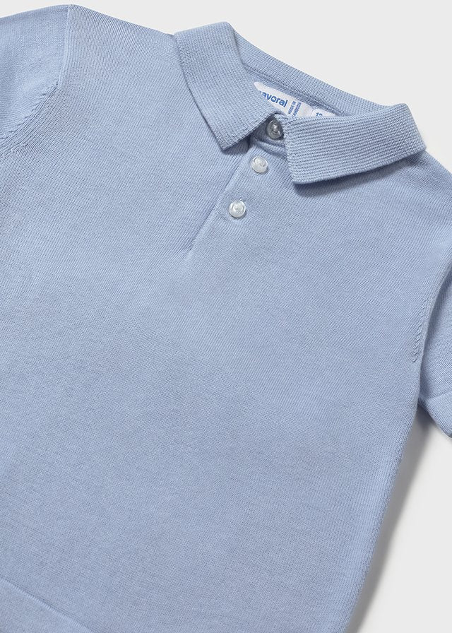 Mayoral - Blue Short Sleeve Toddler Polo