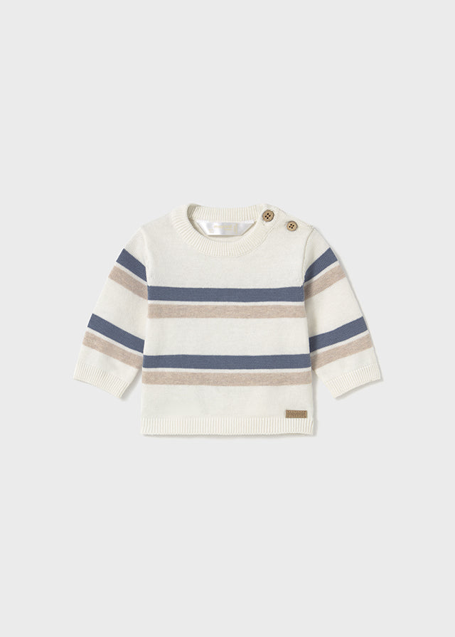 Mayoral- Blue Striped Baby Sweater