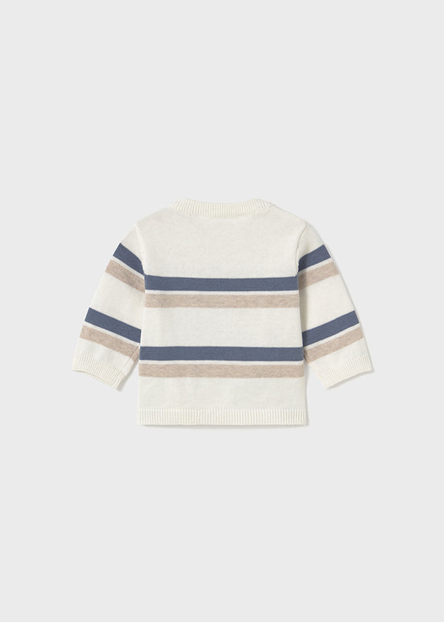 Mayoral- Blue Striped Baby Sweater