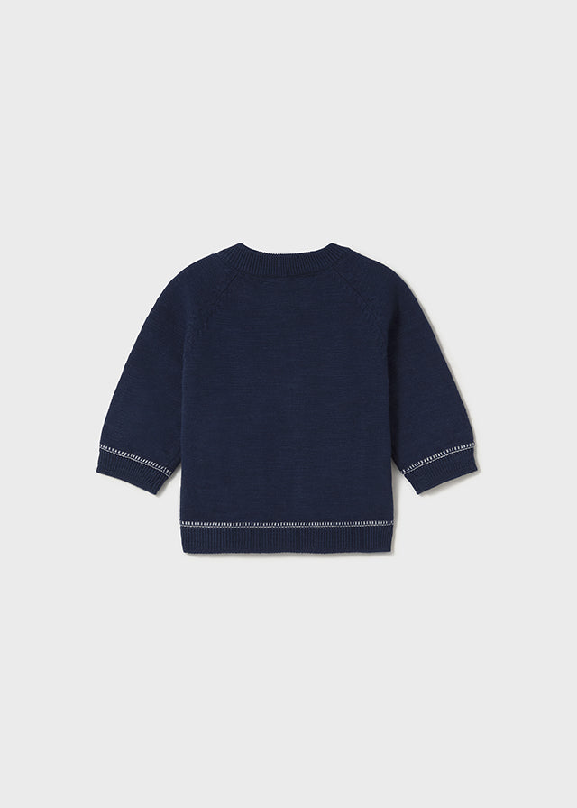Mayoral- Navy Baby Zip Sweater