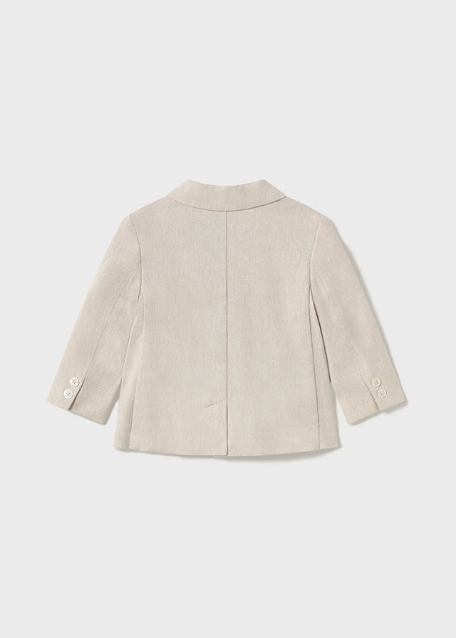 Mayoral- Beige Linen Toddler Blazer