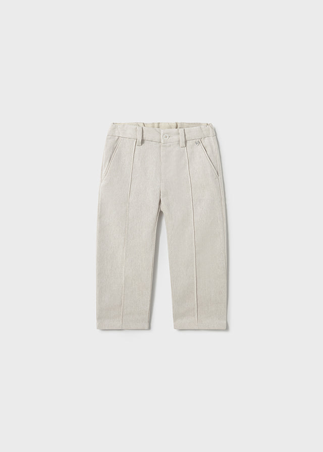 Mayoral- Linen Duna Beige Toddler Trouser