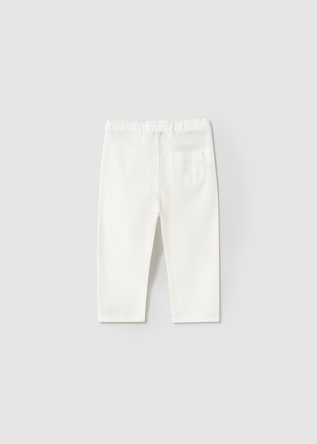 Mayoral - White Linen Boy Pant