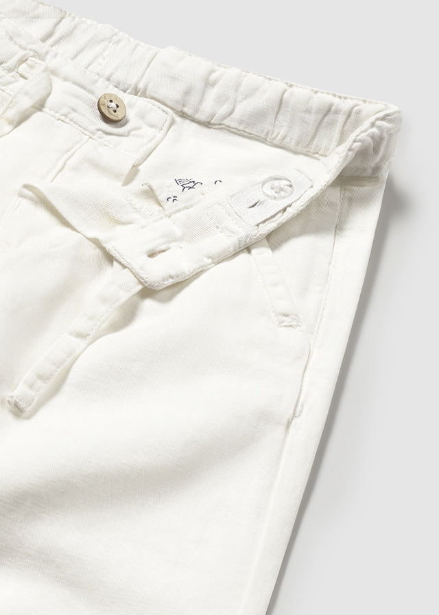 Mayoral - White Linen Boy Pant