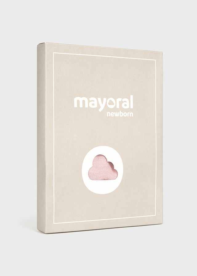 Mayoral- Sakura Pink Embroidered Long Knit Set