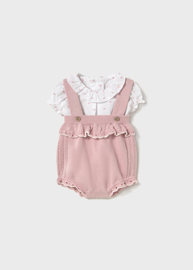 Mayoral- Sakura Pink Bloomer Knit Set