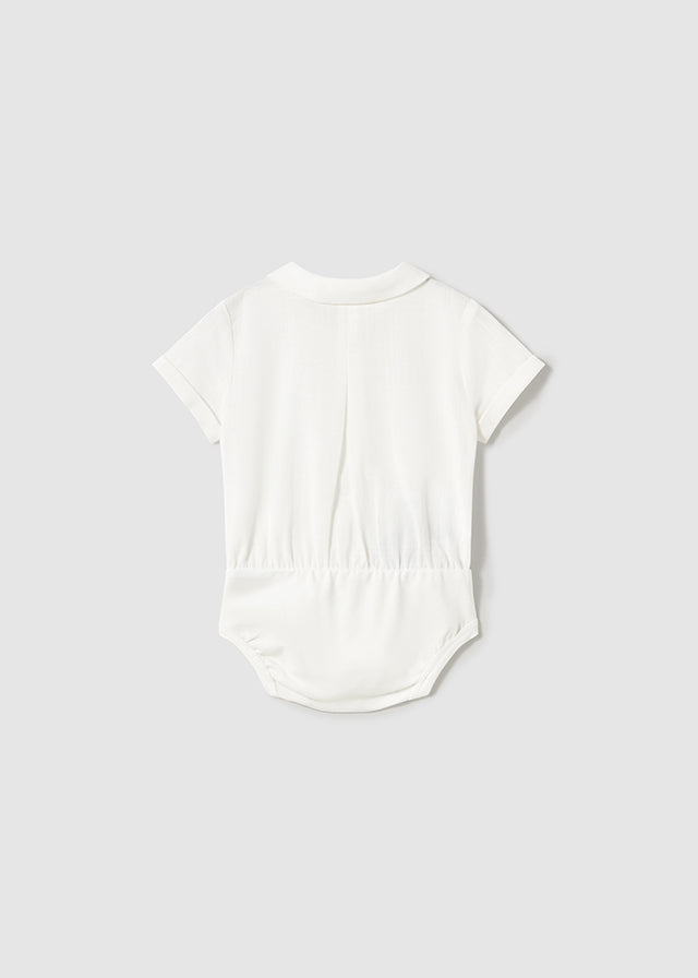 Mayoral- Short Sleeve Collared Baby Bodysuit
