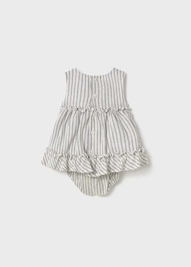 Mayoral-Blue Striped Baby Dress