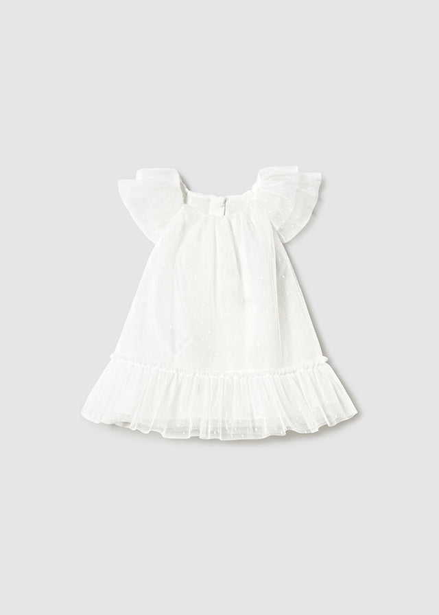 Mayoral- White Tulle Baby Dress