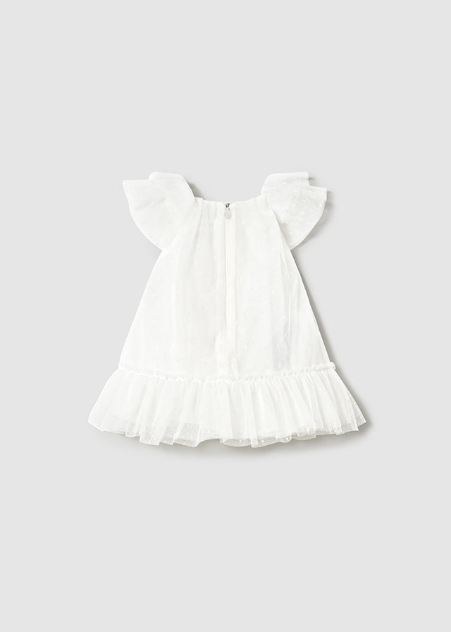 Mayoral- White Tulle Baby Dress