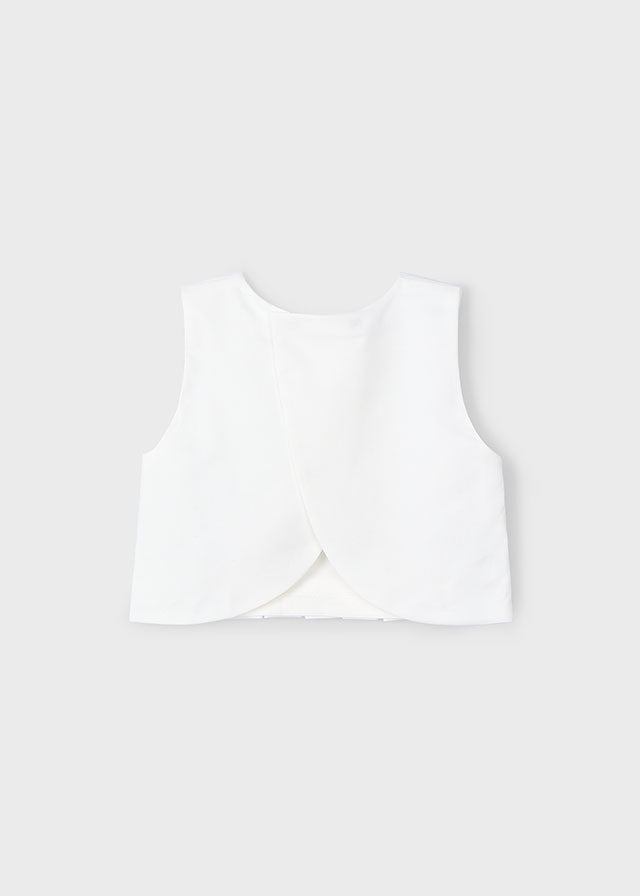 Mayoral- Crudo White Floral Detailed Top