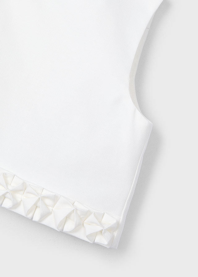 Mayoral- Crudo White Floral Detailed Top