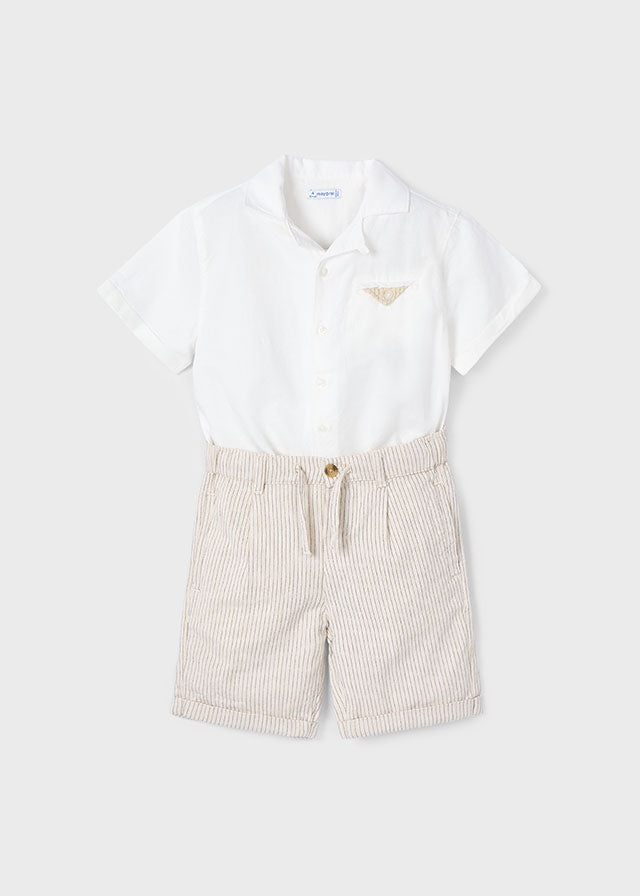 Mayoral- Linen Bermuda Boy Set