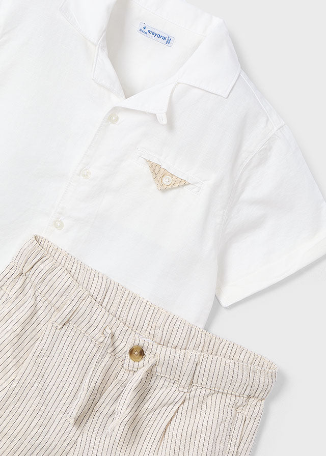 Mayoral- Linen Bermuda Boy Set