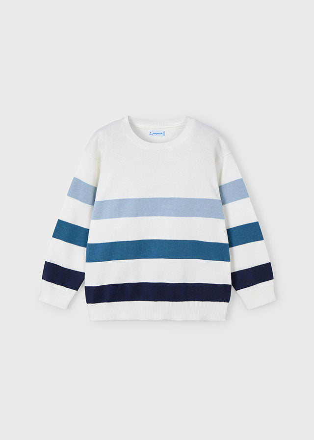 Mayoral- Azules Striped Boy Sweater