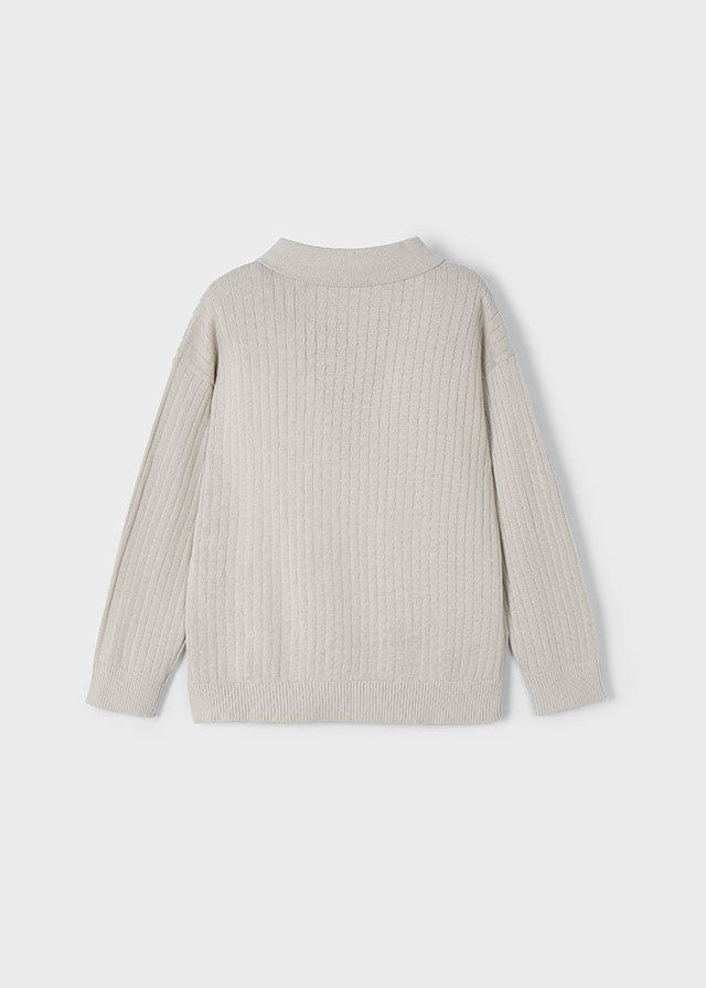 Mayoral - Beige Polo Boy Sweater