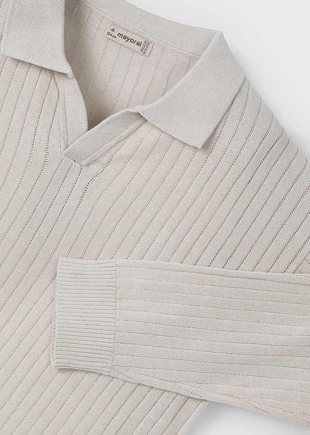 Mayoral - Beige Polo Boy Sweater