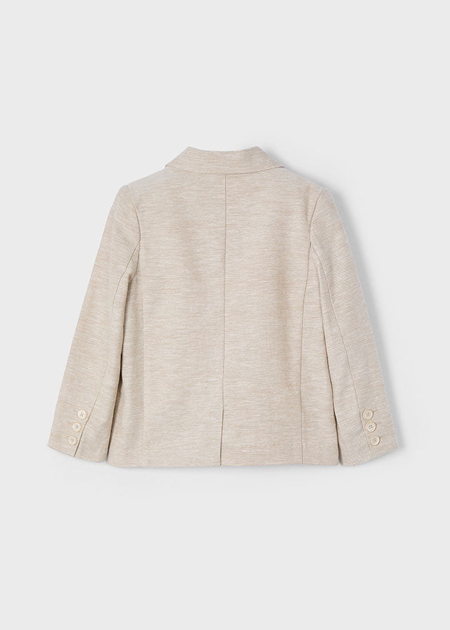 Mayoral-Beige Linen Boy Blazer