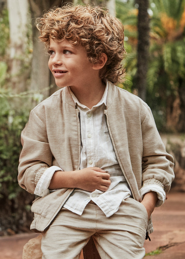 Mayoral-Beige Zip Boy Jacket