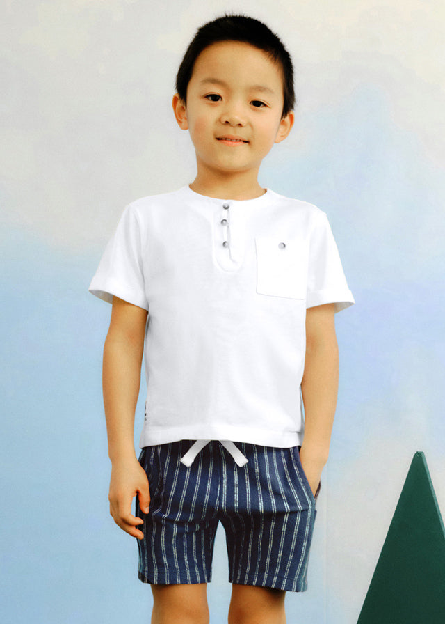 Mayoral- Blue Striped Shorts Set