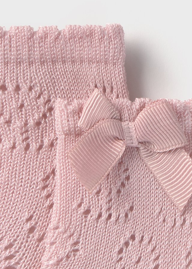 Mayoral- Pink Detailed Knit Sock