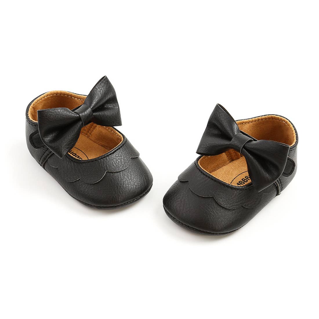 Bow Leatherette Anti-Slip Baby Crib Shoes