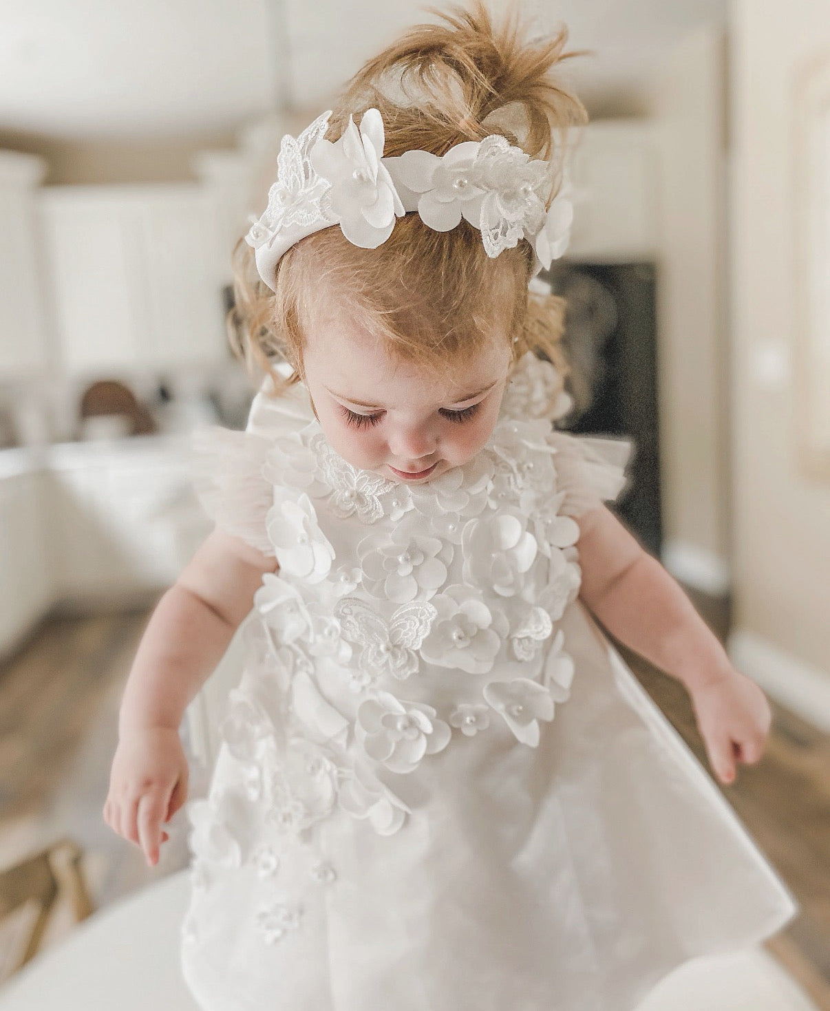 White Butterfly Mini Dress