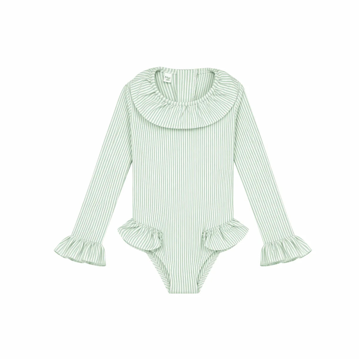Green Striped Baby Swimsuit