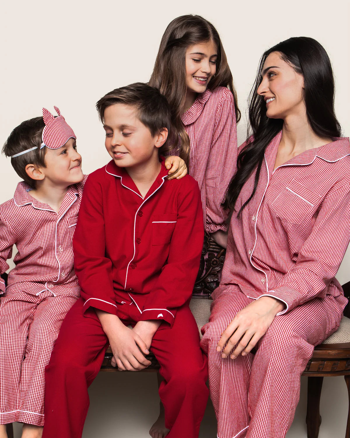 Flannel Red Mini Gingham Pajama Set