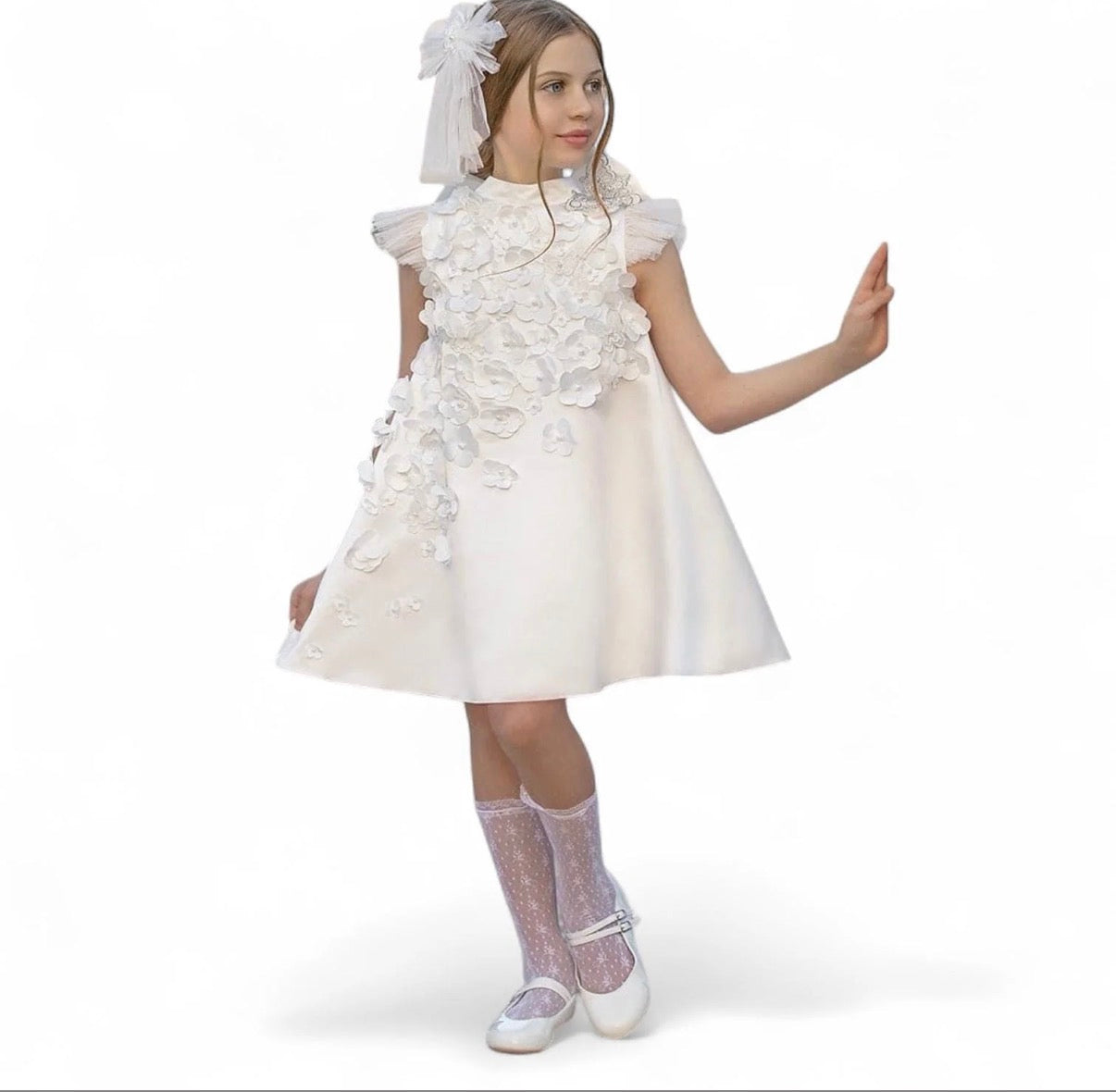White Butterfly Mini Dress