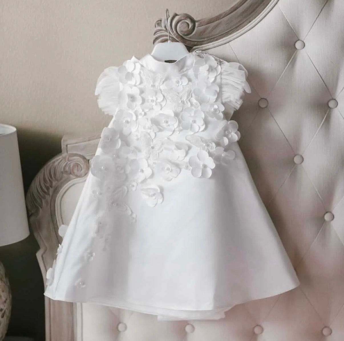 White Butterfly Mini Dress