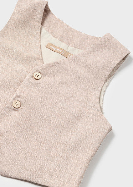 Dressy Linen Vest/Short Set
