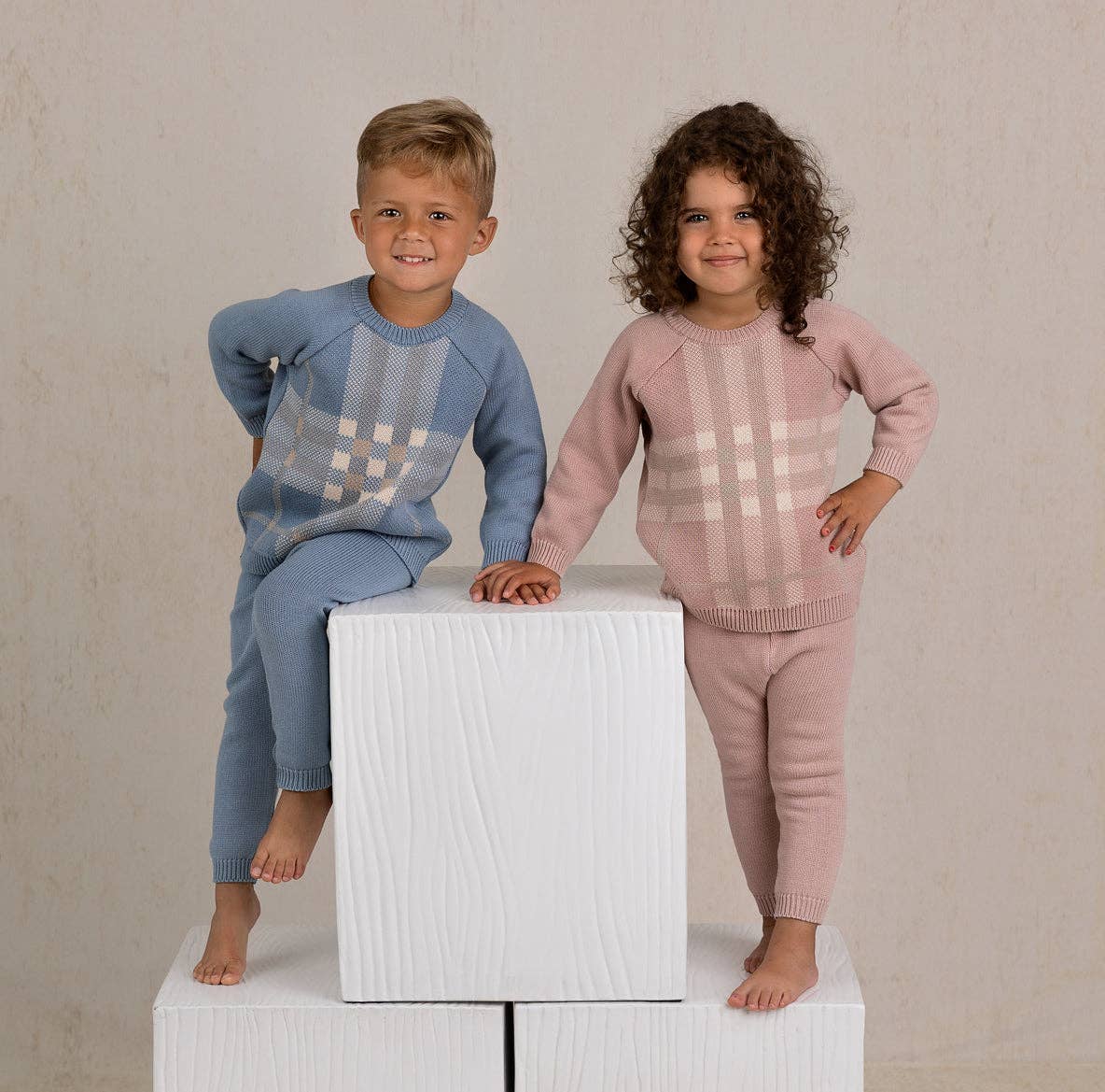 Baby Boys & Girls Plaid Sweater Set