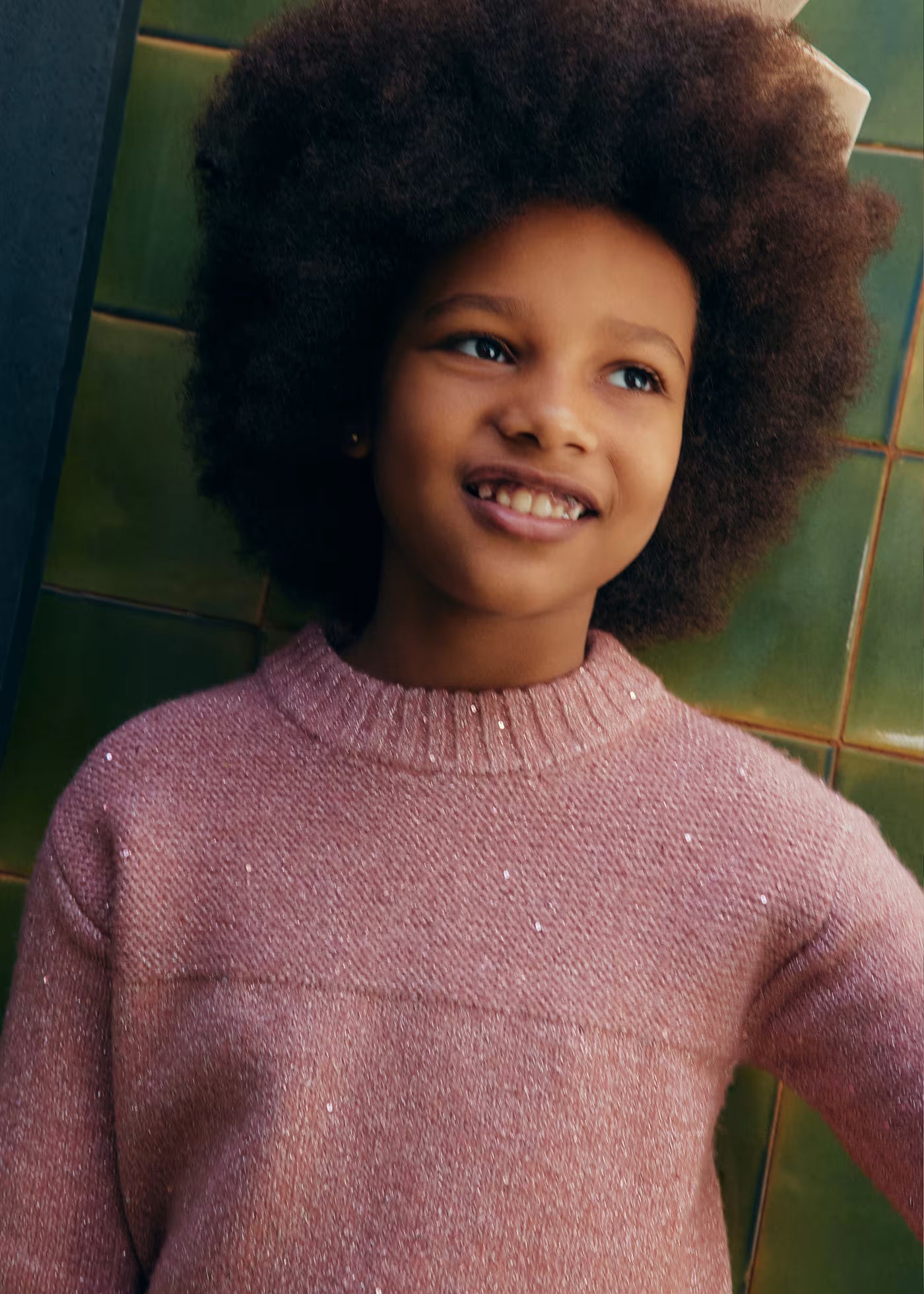 Girls Pink Knit Sweater Skirt Set - 2 Piece