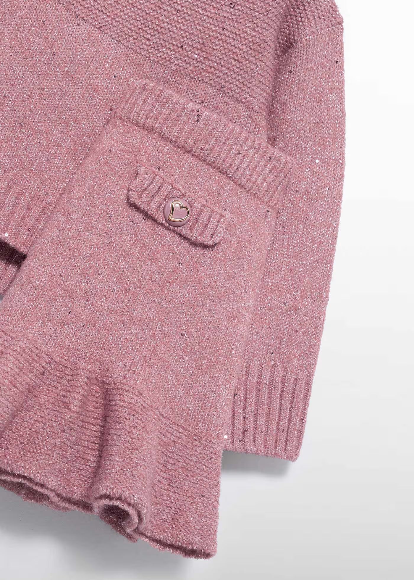 Girls Pink Knit Sweater Skirt Set - 2 Piece