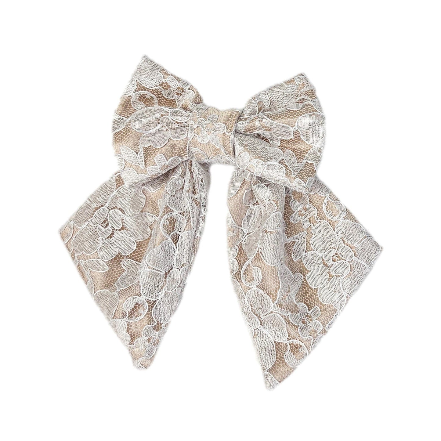 White Lace Bow - Large