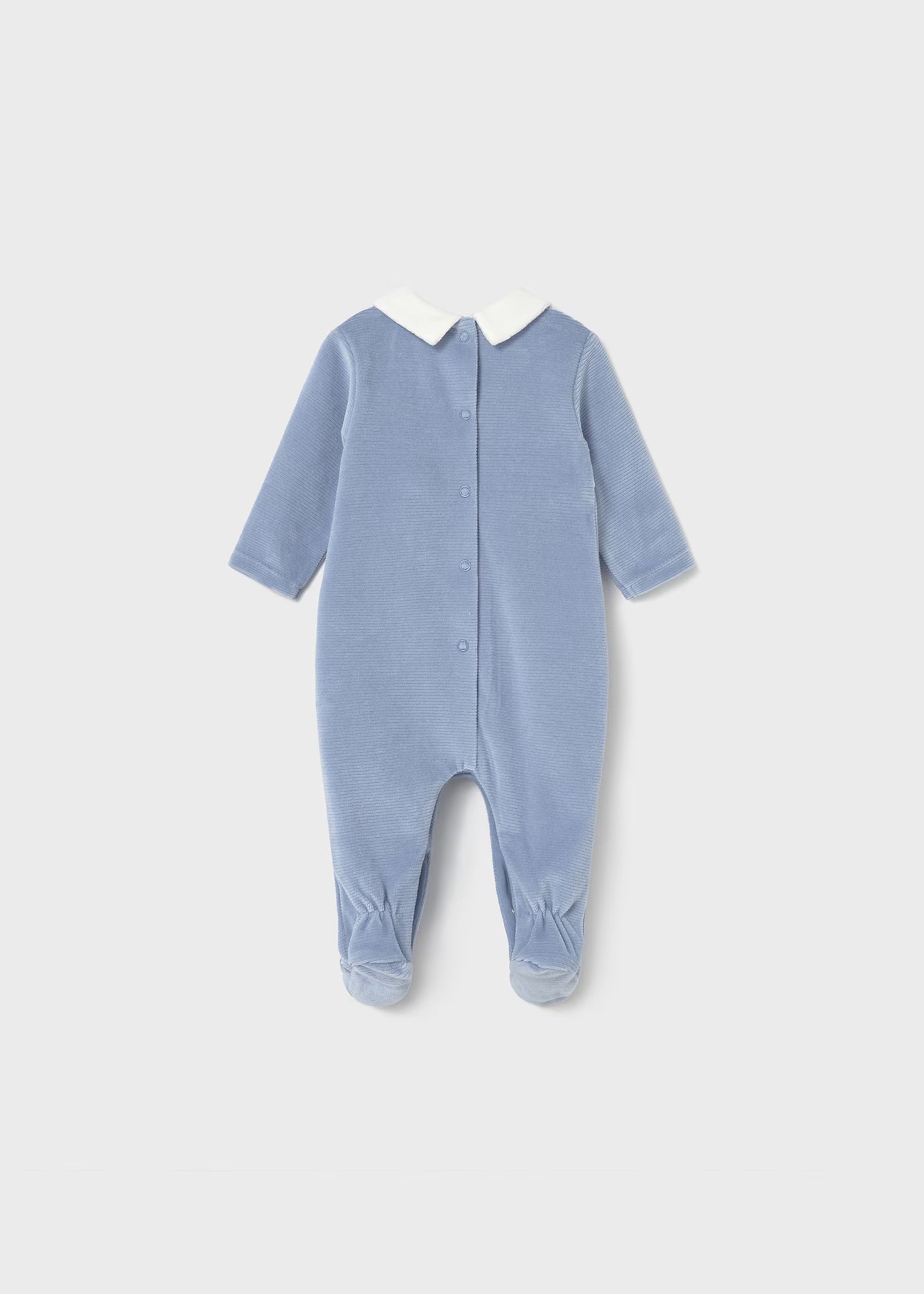 Mayoral Baby Blue Velour One Piece
