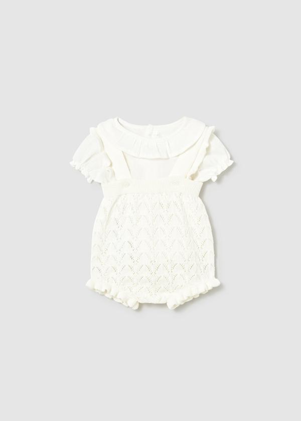 Girls Ceramic Knit Dungaree Set