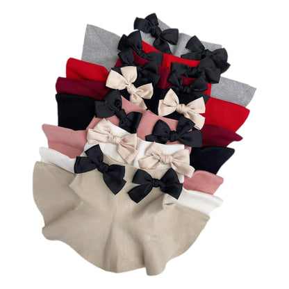 Flare Skirt with Satin Bows