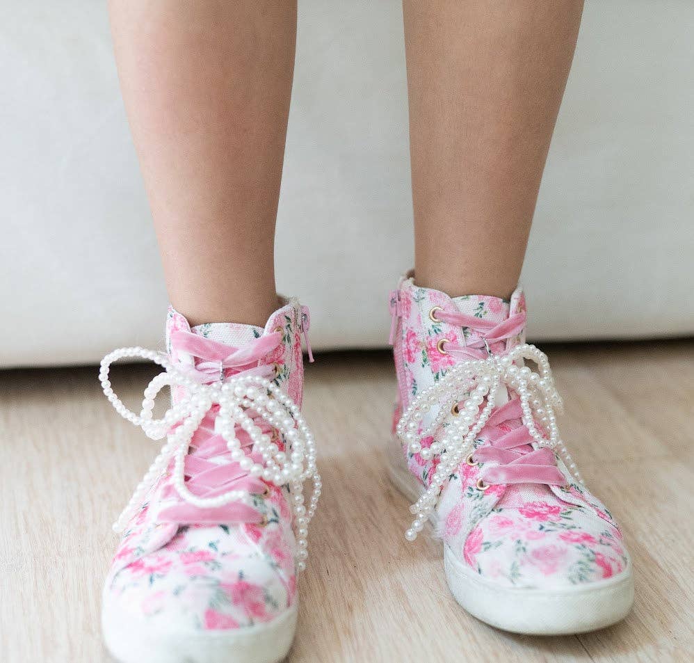 Pearl Bow Shoe Charms