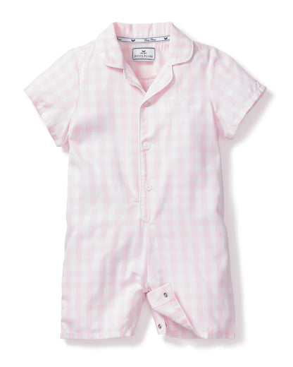 Petite Plume- Gingham Pink Romper