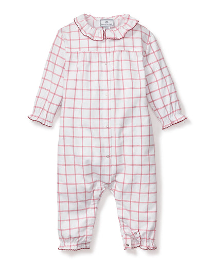 Petite Plume- Garnet Tattersall Madeline Romper- Pajama