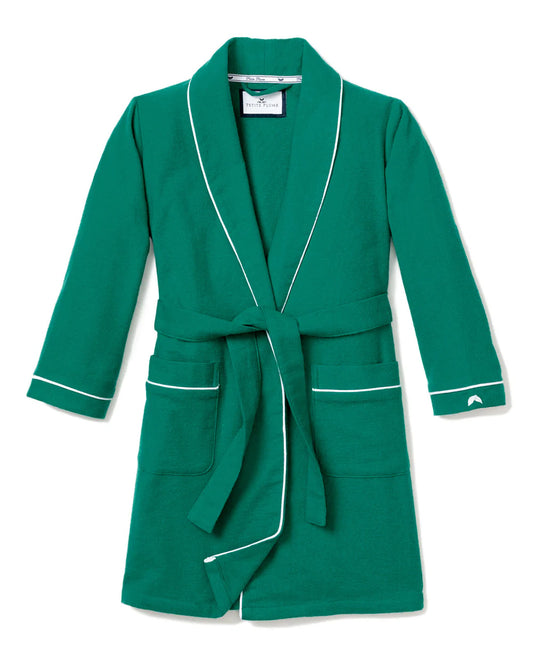 Kids Flannel Green Robe