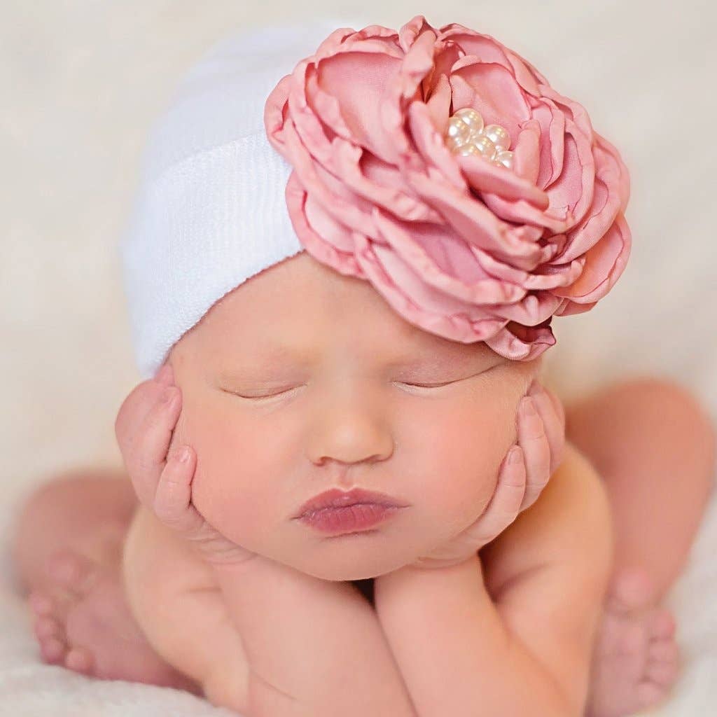 SILK ROSE WITH PEARLS